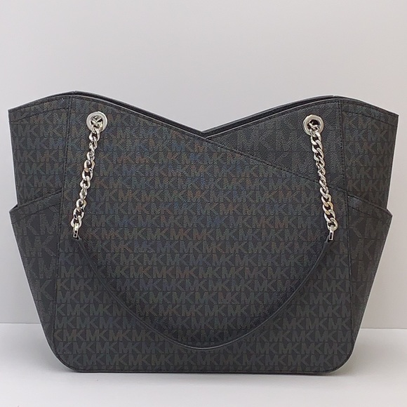 MICHAEL KORS LARGE X CHAIN LOGO SHOULDER BAG - Picture 3 of 16